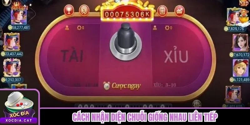 Cách nhận diện chuỗi giống nhau liên tiếp