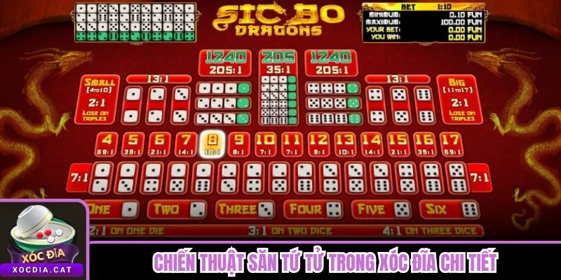 Chiến thuật săn Tứ Tử trong Xóc Đĩa chi tiết