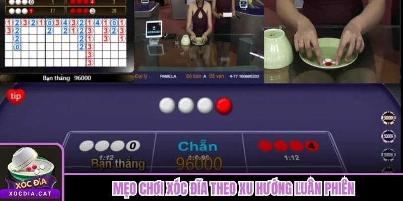 Mẹo chơi xóc đĩa theo xu hướng luân phiên
